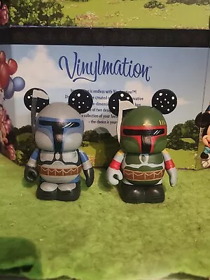 DISNEY Vinylmation 3  Park Set Star Wars Custom Lot Boba Fett Mandolorian • $44.99