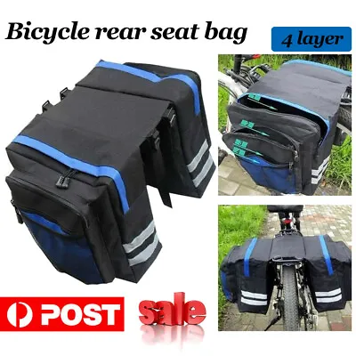 Waterproof Bike Bicycle Rear Rack Pannier Bags Seat Saddle Carry Bag Carrier • $18.88