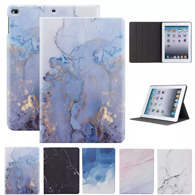 $11.99 • Buy For IPad 5 6 7 8 9 10th Gen Mini Air Pro 1/2/3/4 Marble Leather Smart Case Cover