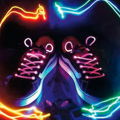 £9.49 • Buy Pink Shoelaces LED Flash Flashing Disco Party Fun Glow Laces Shoes