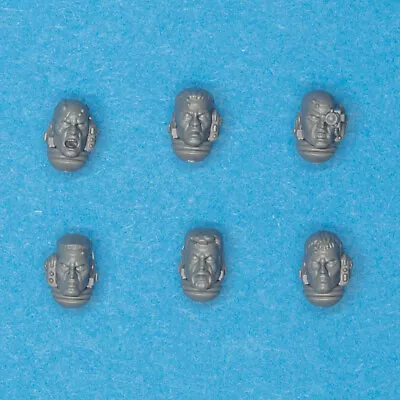 Space Marines Company Heroes Heads X 6 [40K Bits] • £5