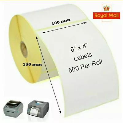 ROYAL MAIL LABELS COMPATIBLE 4X6  100x150MM DIRECT THERMAL For ZEBRA PRINTERS  • £0.99