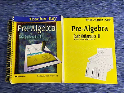 Abeka 8th Pre-Algebra Basic Mathematics II LOT • $13.99