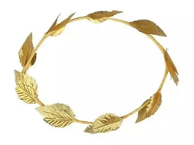 Adult GREEK ROMAN Gold Headband Leaf Toga Goddess Headpiece Fancy Dress Wreath • £3.28