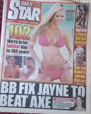 DAILY STAR 18 July 2006 - Stephanie (Page 3)  Love Island Big Brother • £3.99