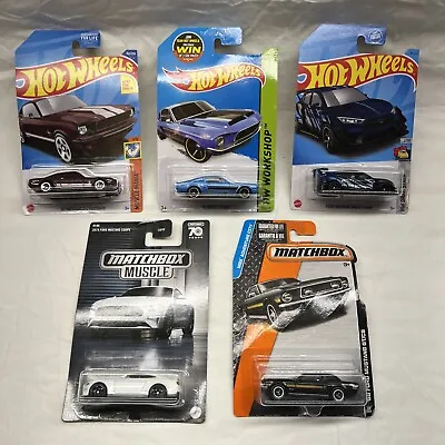 Hot Wheels And Matchbox Ford Mustangs Lot Of 5 - Shelby - MachE - GT/CS - 2+2 • $14.99