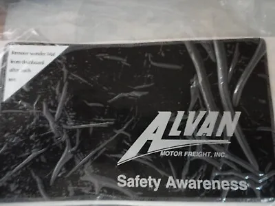 Vintage RARE ALVAN MOTOR FREIGHT Kalamazoo MI Safety Awareness Advertising Mat • $4.50