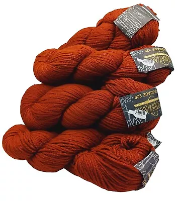 Cascade 220 Yarn Lot Peruvian Highland Wool Rust Brown Seven 100 Grm Skeins 2414 • $35