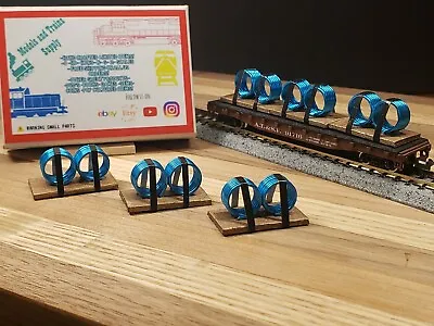 N Scale Gondola And Flatcar Load Custom Made Metal Coil Load Turquois-copper 6PK • $12.99