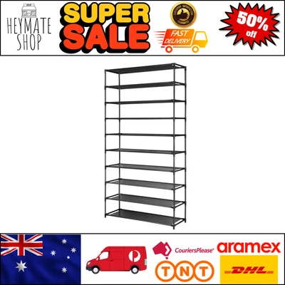 $24.04 • Buy Artiss Shoe Rack 10 Tier 50 Pair Shoes Organiser DIY Stackable Organizer Storage