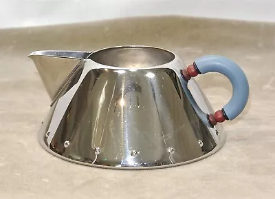 ALESSI Stainless CREAMER Michael Graves Blue Handle 18/10 Italy • $20.95