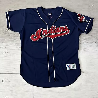 VTG Cleveland Indians Russell Athletic Diamond Collection Omar Vizquel Jersey 48 • $255