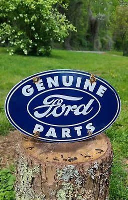 Ford Genuine Parts Vintage Dealer Porcelain Sign • $0.99