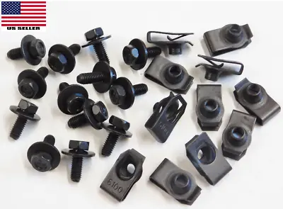 Toyota Body Bolts & U-nut Clips- M6-1.0 X 16mm Long- 10mm Hex- 20 Pcs • $14.50