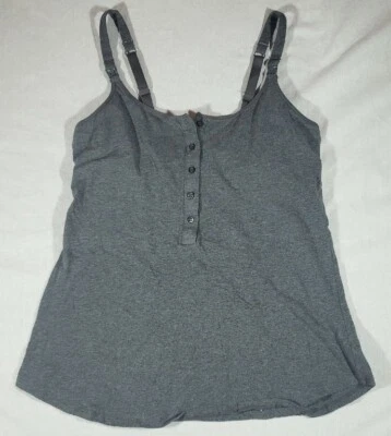 $15.99 • Buy Gilligan & Omalley Target Nursing Cami Top One Hand Release Size L Large Gray