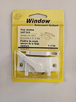 Vinyl Window Sash Lock Replacement Hardware - White F-2744 • $7.99