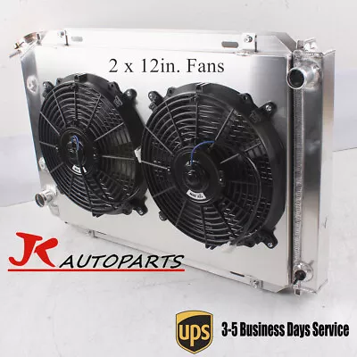 3 Row Aluminum Radiator Shroud + Fan For 1979-1993 Ford Mustang GT/LX 5.0L AT/MT • $195