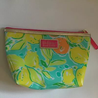 Lilly Pulitzer For Estee Lauder Makeup Bag Lemons Green Yellow New Without Tag 2 • $11.99