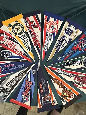 Lot Of 14 Mini Mlb Pennants Mancave Gameroom • $30