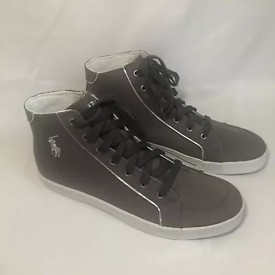 Ralph Lauren Polo High Top Sneakers Men’s Size 14 Gray New • $42.25