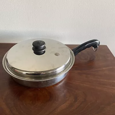 Saladmaster 11  Tri Clad Stainless Waterless Skillet Saute Frying Pan + Vapo Lid • $150