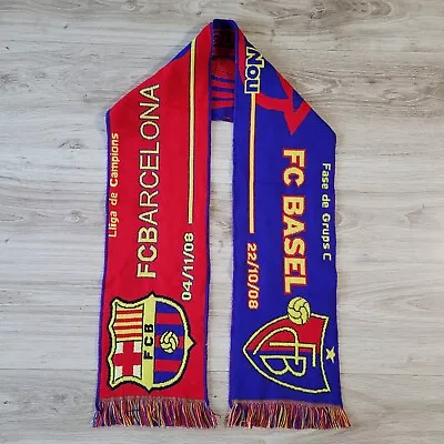 FC Barcelona Vs Basel UEFA Champions League 2008/09 Football Club Scarf Camp Nou • $10