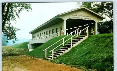 LAKE OF THE WOODS State Park IL ~ Covered Bridge Near MAHOMET C1960s  Postcard • $5.93