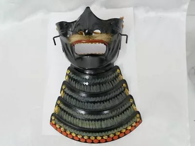 Menpo Yoroi Kabuto Mask Armor Koshirae Teppoutai Samurai Antique Iron EDO JP • $298.77