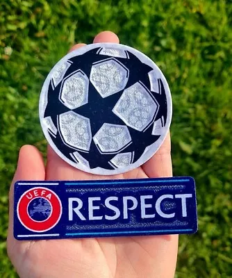 Champions League Patch Badge UEFA Starball Football Respect UCL Sleeve Set • £5.99