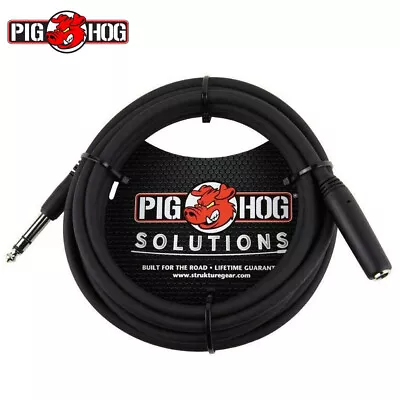 Pig Hog 25' TRS 1/4  Female To TRS 1/4  Male Headphone Extension Cable PHX14-25 • $17.95