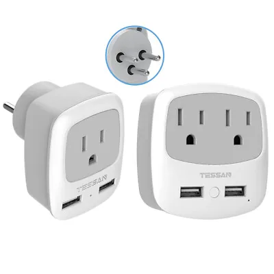 Israel Palestine Power Adapter Plug Type H With 2 USB Multi-Outlet For Travel • $13.99