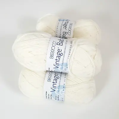 4 Skeins Berroco Vintage Baby Yarn Color 10001 White 50 G • $15.35
