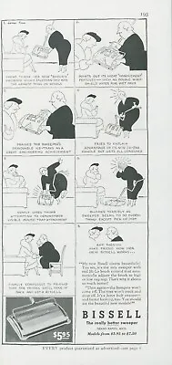 1936 Bissell Sweeper Comic Lena Rue Friends Better Built Vintage Print Ad GH1 • $12.39