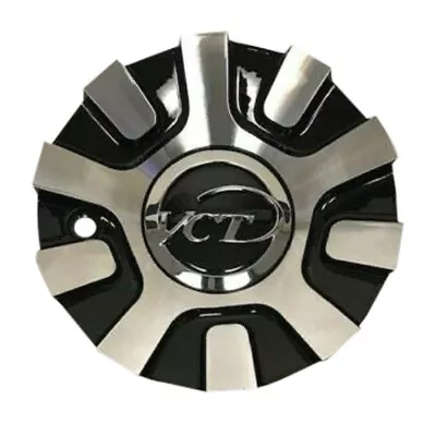 VCT Wheels V48 Black And Machined Wheel Center Cap 236-20-AL • $49.99