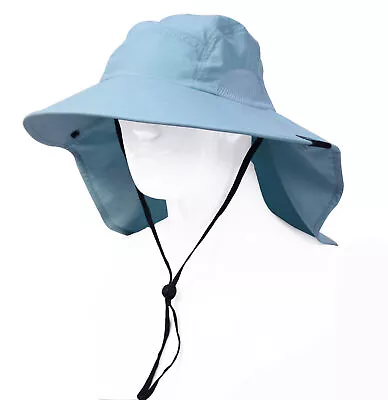 Sun Blocker Adventure Hat UPF 50+ Rated Outdoor Hat Wide Brim With Back Flap • $11.98