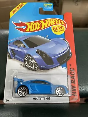 Hot Wheels Mastretta MXR Blue Car Coupe HW Race New For 2014 Chrome Rims • $10.99