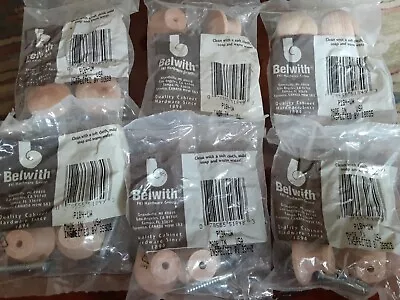 $3 • Buy Six Packs Of Wooden Cabinet Pulls Door Knobs Dresser Drawer W/ SCREWS RAW NOS