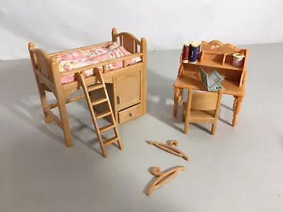 Calico Critters/sylvanian Families Girls Bedroom Furniture With Desk • $12