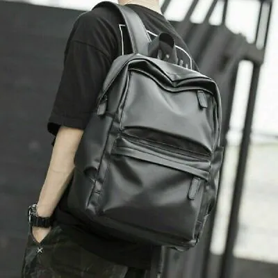 £9.99 • Buy Men Women Laptop Backpack Large Leather Waterproof Travel Rucksack School Bag BL