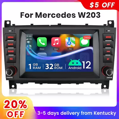 For Mercedes Benz W203 C200 C230 C280 Android 12 Radio BT GPS 7  Car Stereo WIFI • $137.75