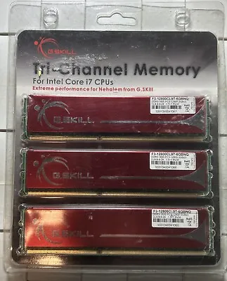 Vintage G. Skill Tri Channel Desktop Memory For Intel Core I7 2048x3 DDR3-1600 • $50.99
