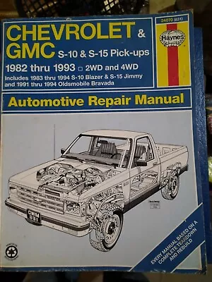 Haynes 1982-1993 Chevy/GMC S10/S15 2wd/4wd Service Manual • $10.95