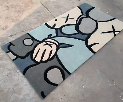 Kaws Companion Hand Tufted Living Area Rug Living Room Rug Corner Rug Natural • £209.59