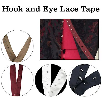 Hook & Eye Tape For Corset Designing Dress Fasteners Wedding Dress Nightwear • £1.89