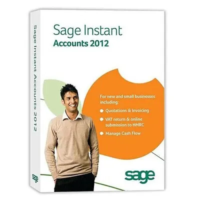 Sage Instant Accounts 2012 - Manage Cash Flow Invoicing VAT HMRC - Sealed • £7.50