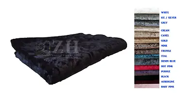 Premium Crushed Velvet Fabric Crafts Curtains Sofa Beds Upholstery 15 Colours • £12.49