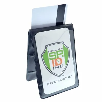 Vertical Heavy Duty Magnetic Shirt Pocket Or Belt Badge Holder - Holds 2 Badges • $8.99