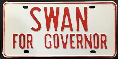 Rockabilly Jimmy Swan For Mississippi Governor Political Booster License Plate • $49.95