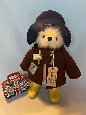 Freshly Cleaned ~ Gabrielle Designs Paddington Bear Silver Care Card & Suitcase • £175