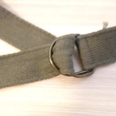 Belt Mens Green Buckle 36 Military Army Tactical Canvas Double D Ring Waistband • $18.30